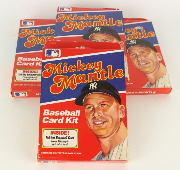 1989 Mickey Mantle New York Yankees Baseball Card Kit Collection (Lot of 4)