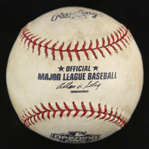 2005 Opening Day Game Used OML Selig Baseball (MLB Hologram)