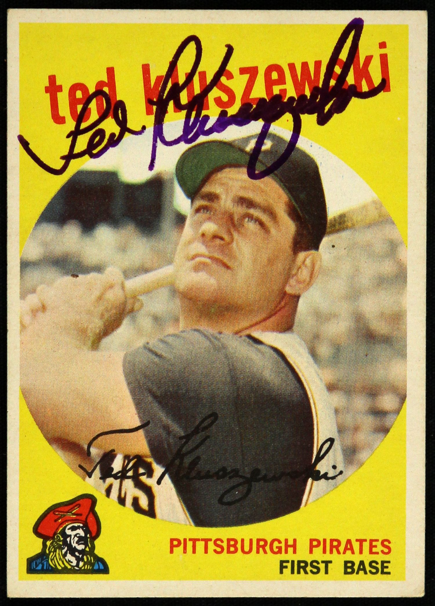 Lot Detail - 1959 Ted Kluszewski Pittsburgh Pirates Signed Topps ...