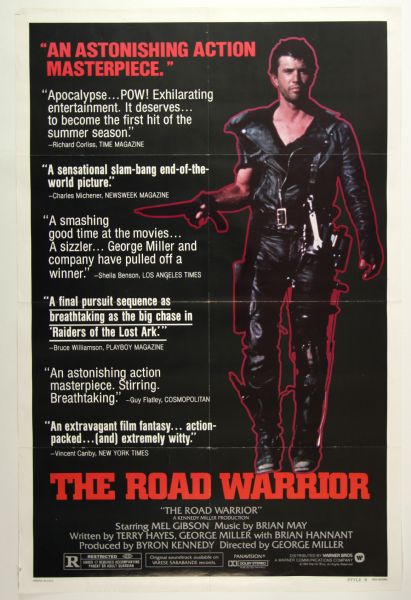 1982 Road Warrior Original 27" x 41" One Sheet Movie Poster