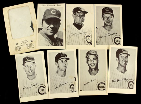 1970 Chicago Cubs 4" x 7" Player Cards - Set of 12 w/ Original Envelope