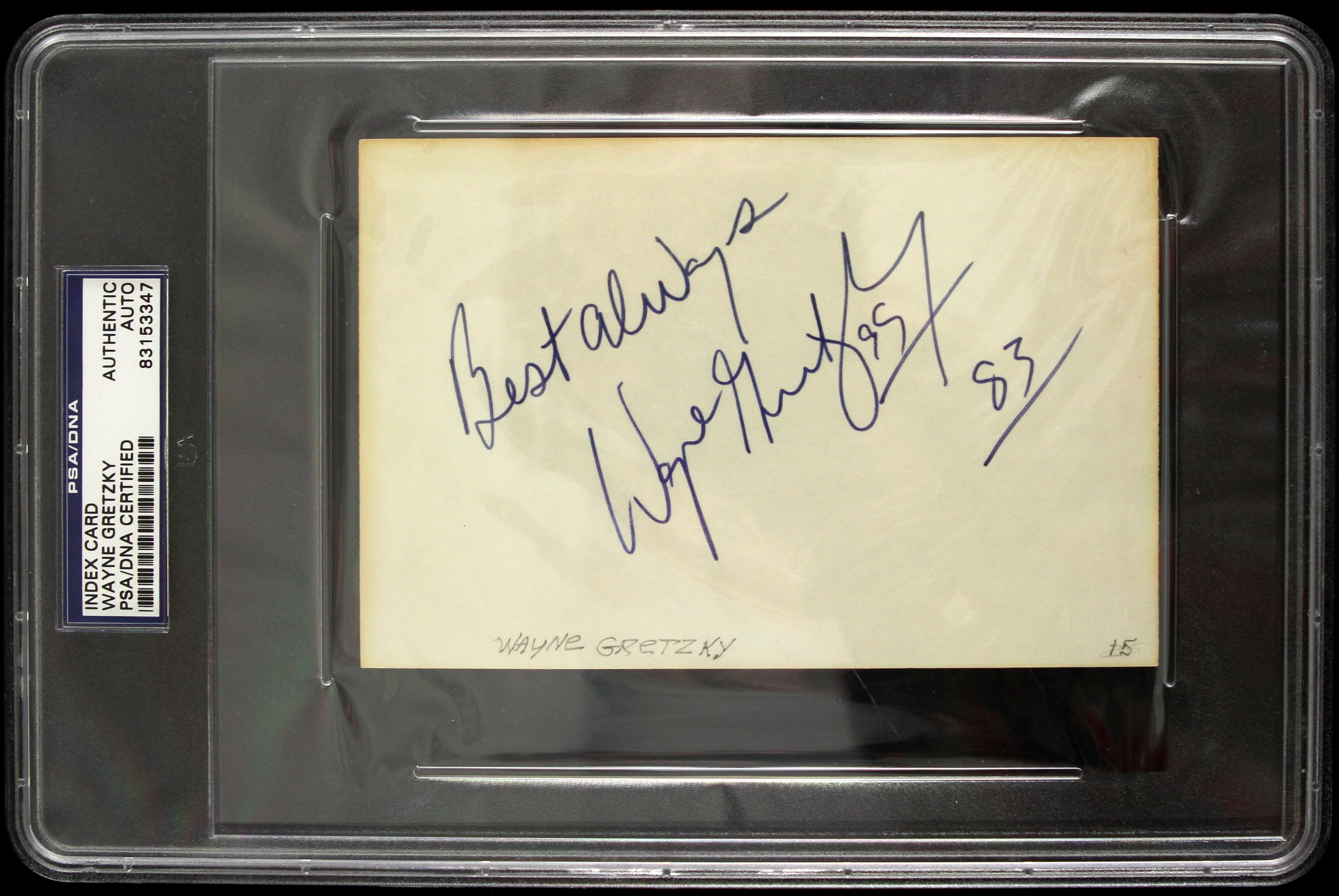 Lot Detail - 1983 Wayne Gretzky Edmonton Oilers Signed 4