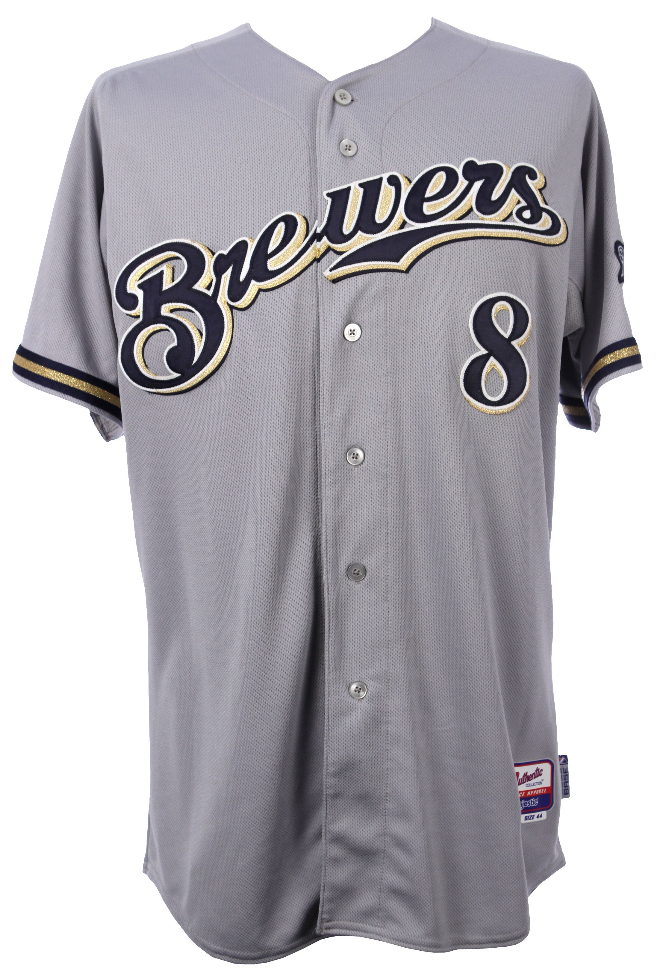 Lot Detail - 2012 Ryan Braun Milwaukee Brewers Game Worn Road Jersey ...