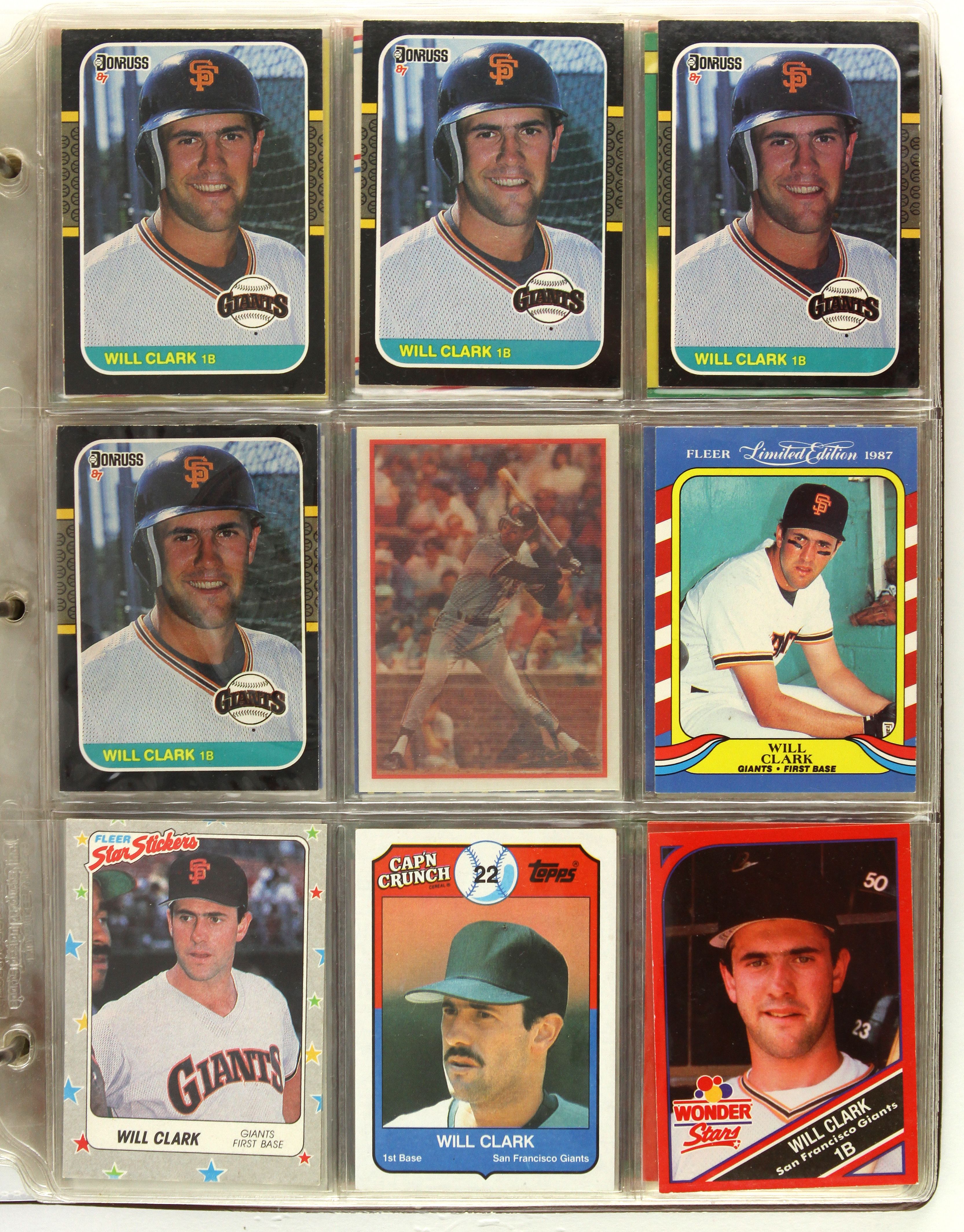 Lot Detail - 1986-93 Will Clark San Francisco Giants Memorabilia ...