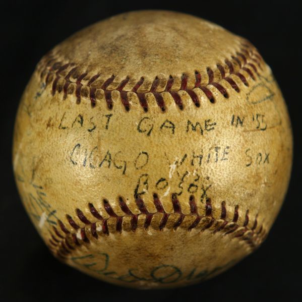 1955 Chicago White Sox Boston Red Sox Signed Game Used Baseball w/ 11 Signatures Including Walt Dropo (JSA/MEARS LOA)