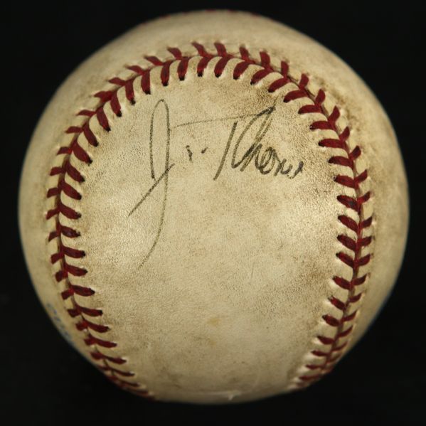 1991-94 Jim Thome Rookie Era Cleveland Indians Signed OAL Game Used Baseball (MEARS LOA/JSA)