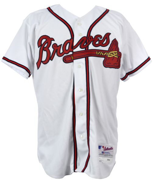 2004 Rafael Furcal Atlanta Braves Signed Game Worn Home Jersey w/ Spahn Memorial Patch (MEARS LOA/JSA)