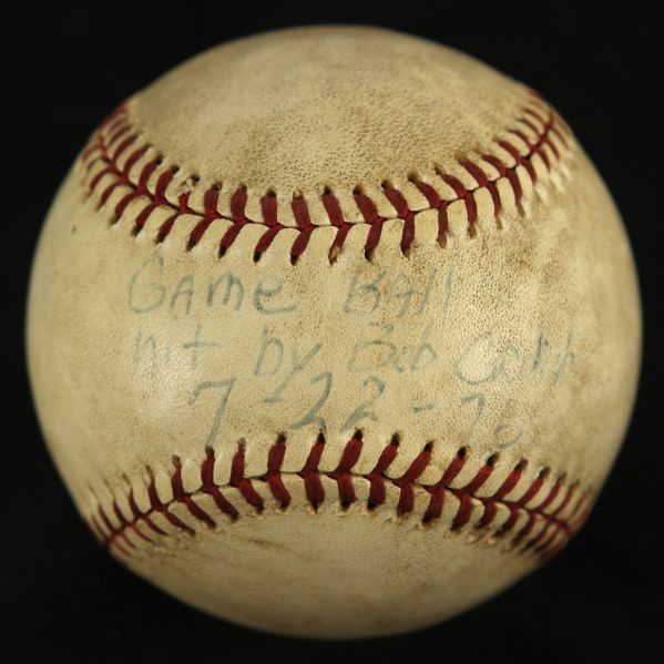 1976 Bob Grich Baltimore Orioles Texas Rangers Game Used OAL MacPhail Baseball (MEARS LOA)