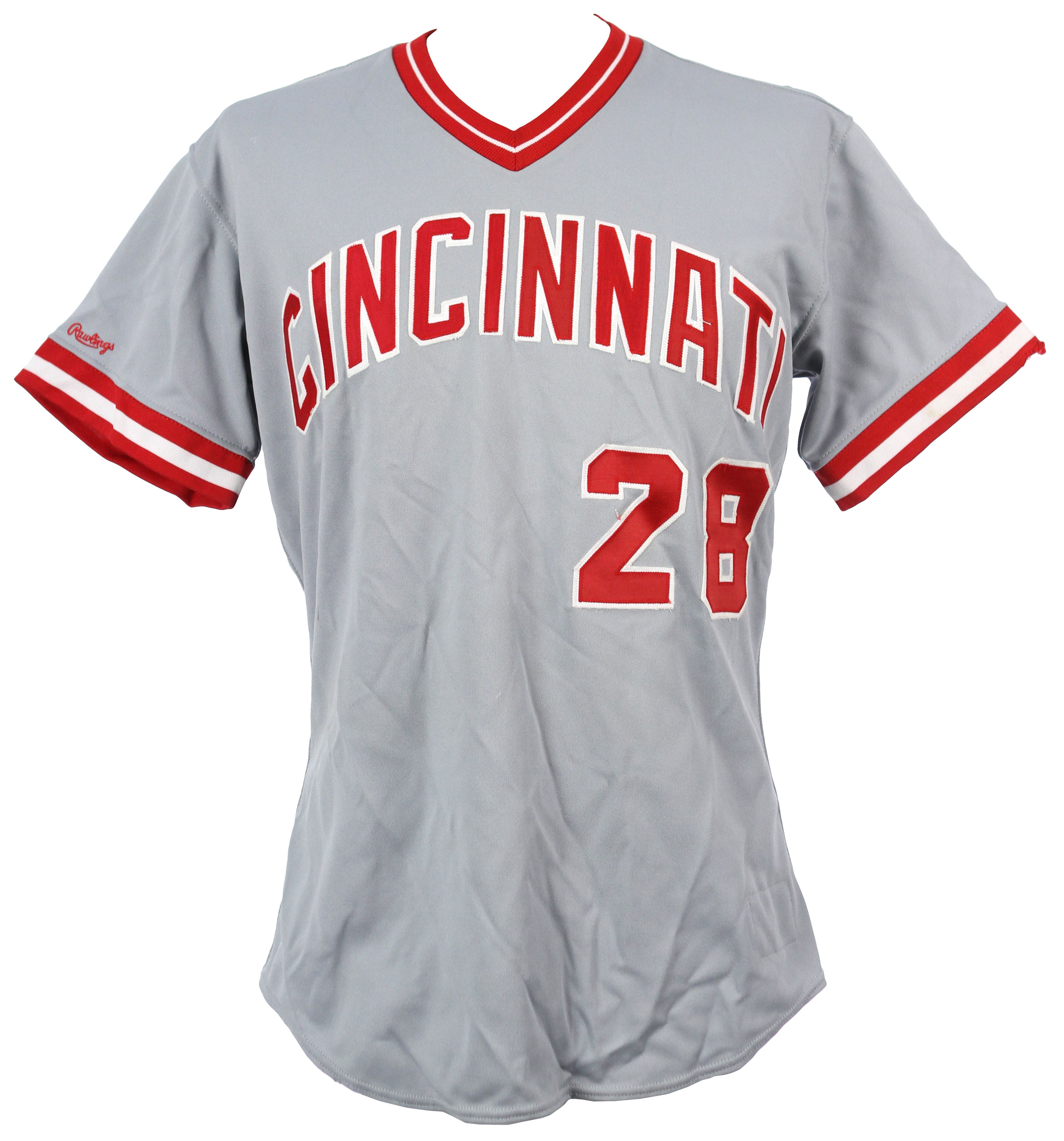 Lot Detail - 1988-92 Vada Pinson Cincinnati Reds Old Timers Game Worn Road  Jersey (MEARS LOA)