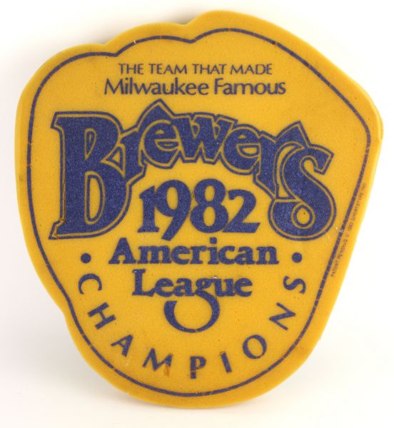 1983 Milwaukee Brewers 13" Foam 1982 American League Champions Logo Souvenir 