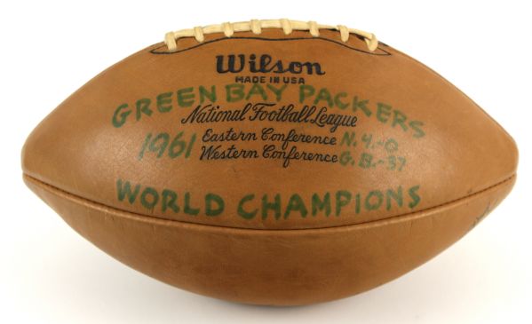 1961 Green Bay Packers First Lombardi Championship Team Signed Football w/ 45 Sigs. Incl. Lombardi, Tunnell, Jordan, Kostelnik, Pitts & More (JSA)