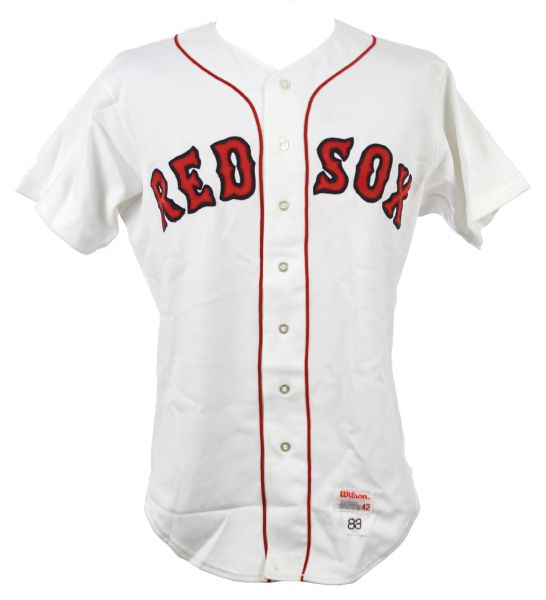 1983 Johnny Pesky Boston Red Sox Game Worn Home Jersey (MEARS LOA)