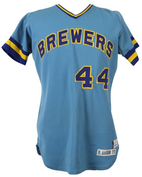 Lot Detail - 1975 Hank Aaron Milwaukee Brewers Game-Used