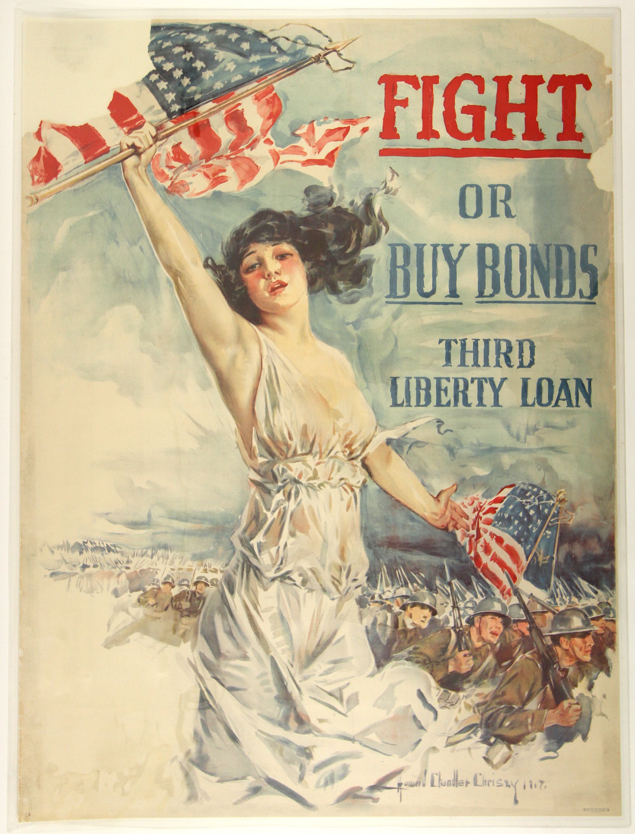 Lot Detail - 1917 WW1 Fight Or Buy Bonds Third Liberty Loan 30