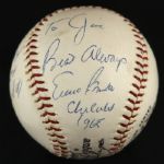 1965 Ron Santo, Ernie Broglio & Billy Williams Chicago Cubs Multi-Signed ONL (Giles) Baseball (JSA)