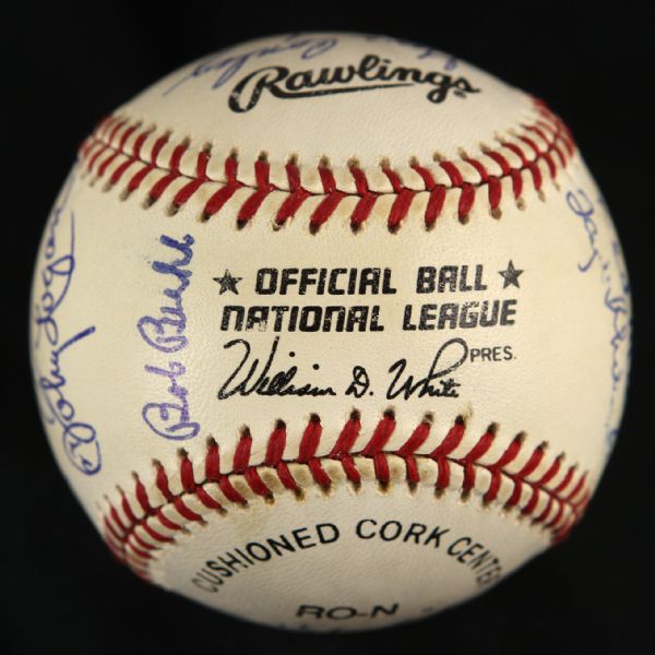 1989-1993 Signed Milwaukee Braves Legends Signed ONL (White) Baseball (JSA)