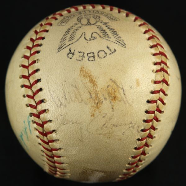 1960s Milwaukee Braves w/ Hank Aaron Team Signed National League Baseball w/ 12 Signatures (JSA)