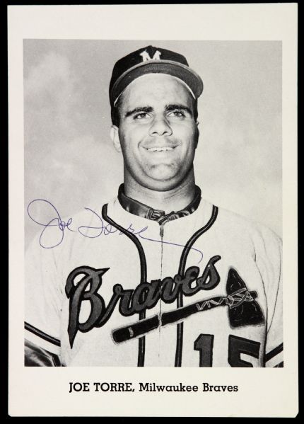 1960-65 Milwaukee Braves Joe Torre 5"x7" Autographed Photo 