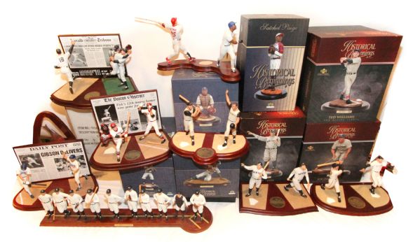 1990s Hartland Statues, Baseball Historical Beginnings, Baseball Greatest Moments - Ruth, DiMaggio, Williams (lot of 112)