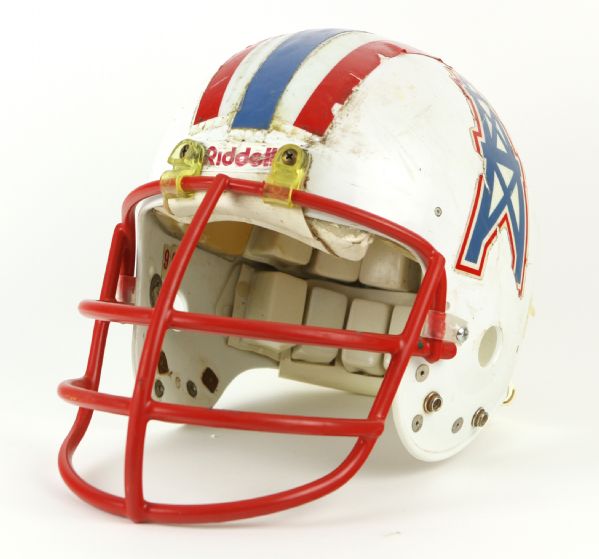 1990-92 circa Doug Smith Houston Oilers Riddell Game Worn Helmet (MEARS LOA)