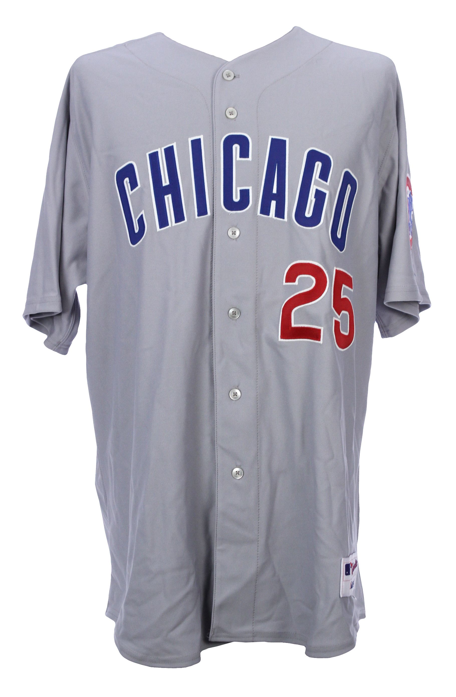 Derrek Lee Chicago Cubs Majestic Gray Stitched Jersey Youth
