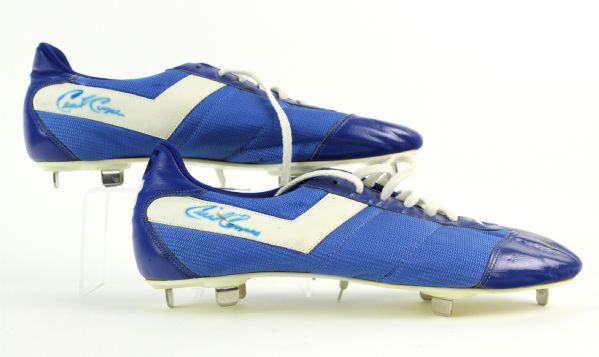 1985-87 circa Cecil Cooper Milwaukee Brewers Signed Game Worn Pony Cleats (MEARS LOA/JSA)