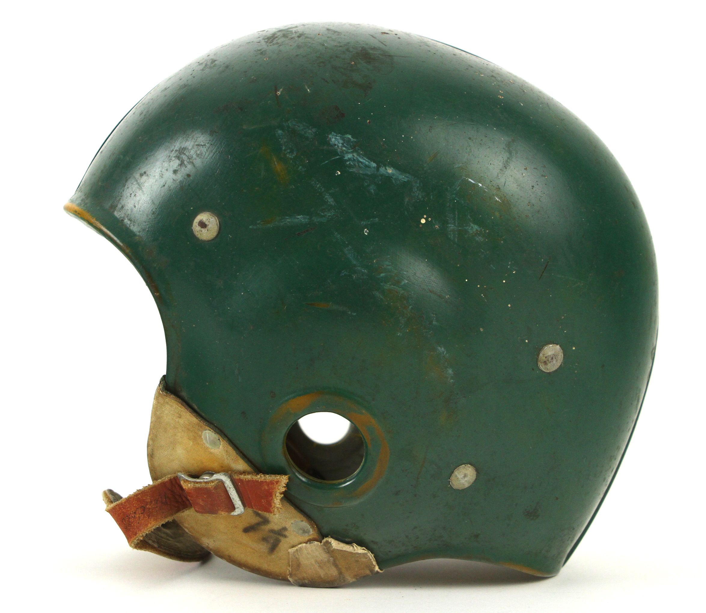 Riddell 1950s RT2 Football Helmet Maroon Under Clear Shell Vintage Chin  Strap