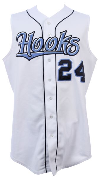 2012 Jon Singleton Corpus Christi Hooks Signed Game Worn Home Jersey (MEARS LOA/Team LOA) 