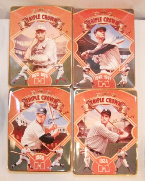 1997 Bradford Exchange "Triple Crown Champions" Set of 4 Plates