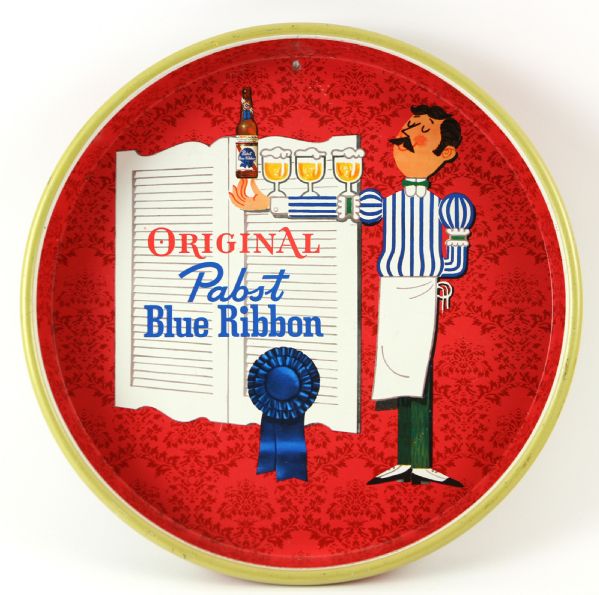 1960s Milwaukee Pabst Blue Ribbon 13” Diameter Serving Tray