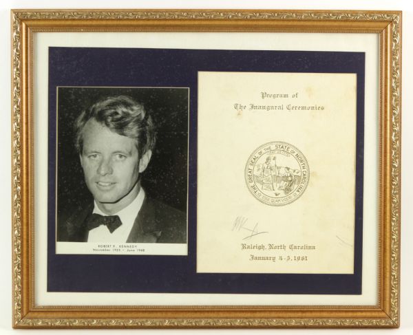 1961 Robert F. Kennedy Attorney General Signed 18" x 22" Framed Display (JSA)