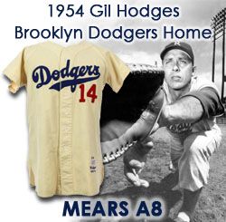 GIL HODGES  Brooklyn Dodgers 1955 Away Majestic Throwback Baseball Jersey