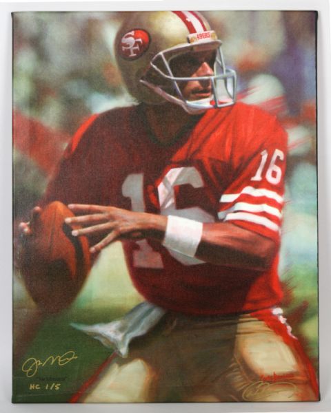 2004 Joe Montana San Francisco 49ers Signed 26" x 34" Artist Signed Giclee Serigraph (JSA) 1/5