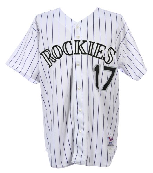 2000-04 Todd Helton Colorado Rockies Game Worn Home Jersey (MEARS LOA)