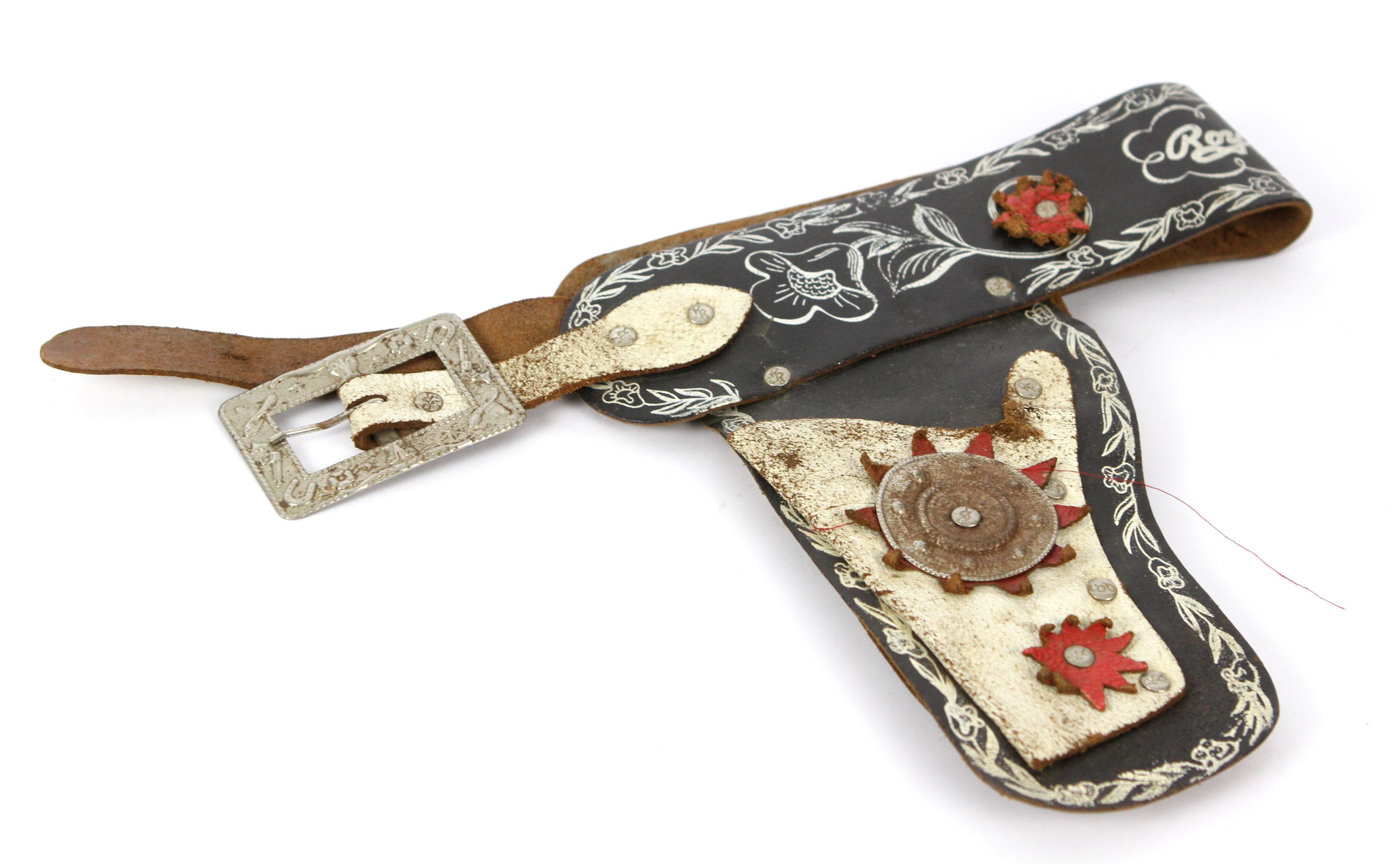 Lot Detail 1940's circa Roy Rogers Leather Youth Gun Belt & Holster Set