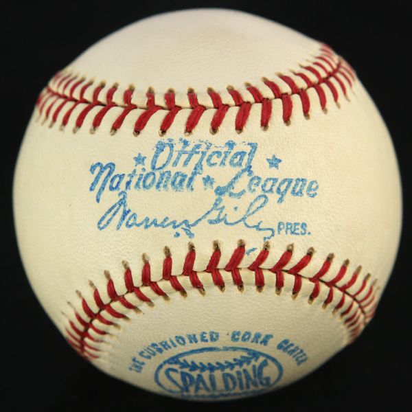 1963-69 Spalding Official National League Warren Giles Blue Stamped Baseball