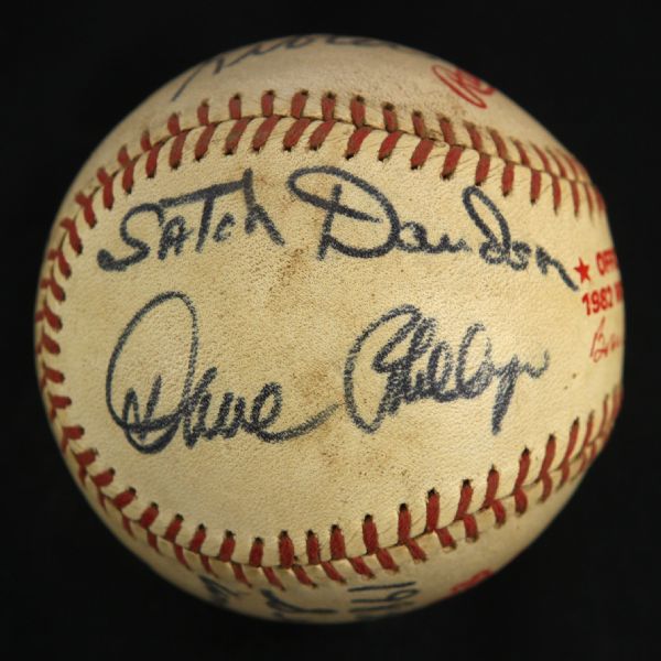 1982 Official World Series Umpires Signed Game Used Baseball (MEARS LOA/JSA)