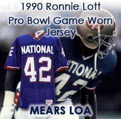 1990 Exceptional Ronnie Lott San Francisco 49ers Game Worn Pro Bowl Jersey (MEARS A10)