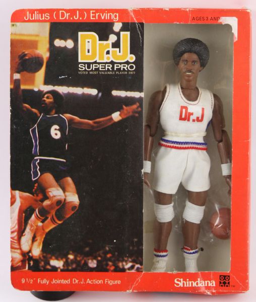 1977 Julius Erving Philadelphia 76ers MIB Shindana Toys Dr. J Super Pro Action Figure  