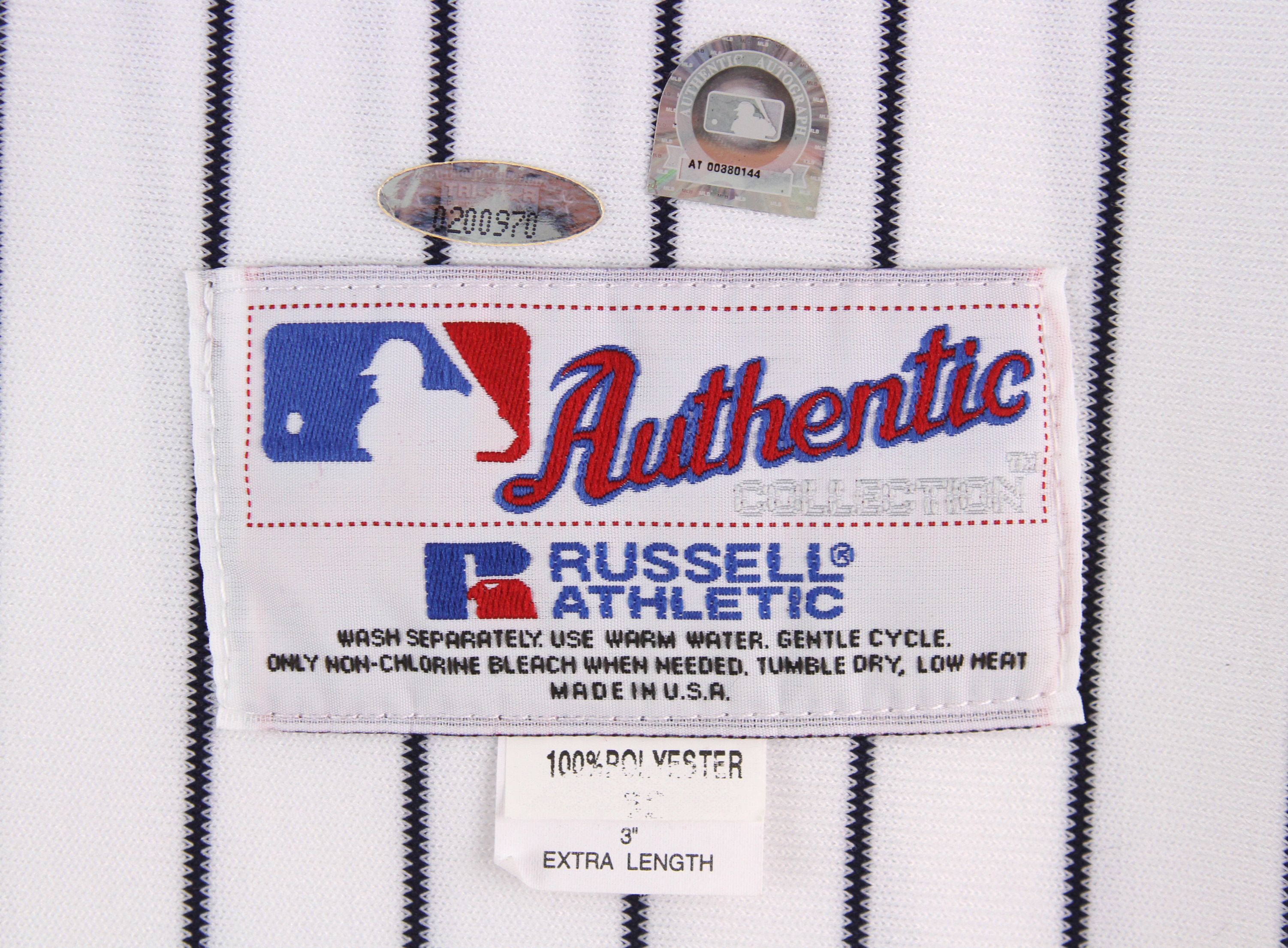 2001 Roger Clemens Game Worn New York Yankees World Series, Lot #82179