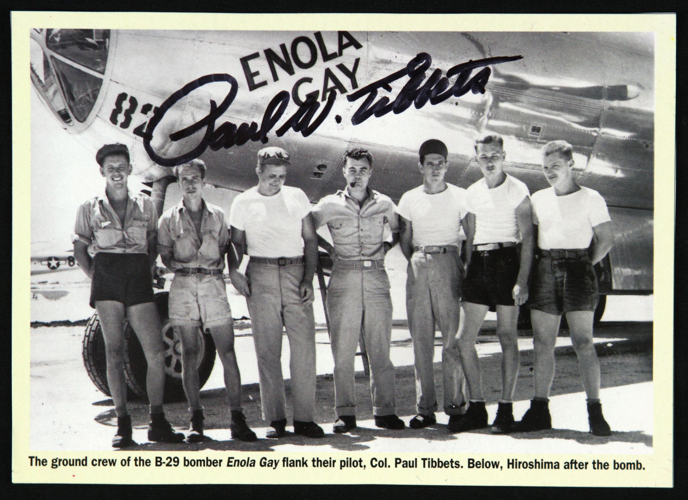 Thank you paul tibbets and the crew of the enola gay