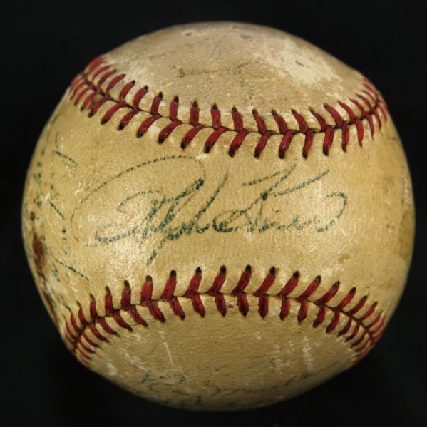 1950 Ralph Kiner Pittsburgh Pirates Signed ONL Frick Game Used Baseball (MEARS LOA/JSA)