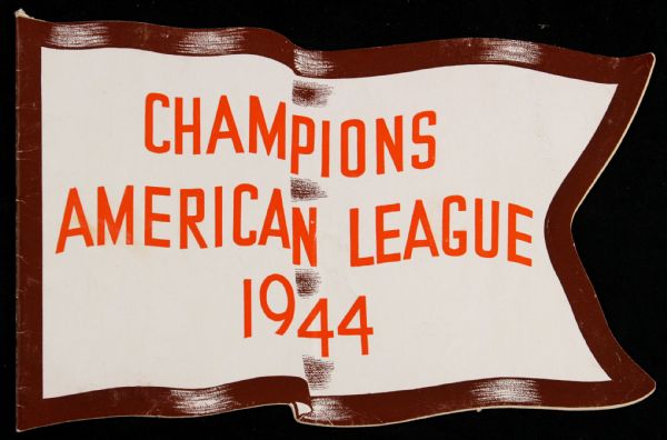 1944 St. Louis Browns American League Champions Pennant Book