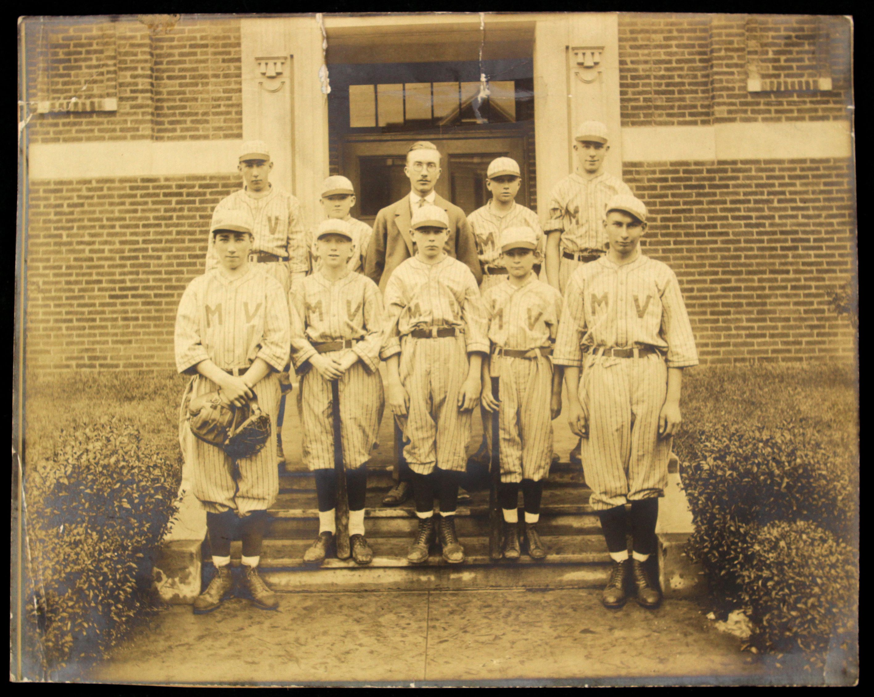 Lot Detail 1920s MV Youth Baseball Team in Flannel Uniforms 8x10