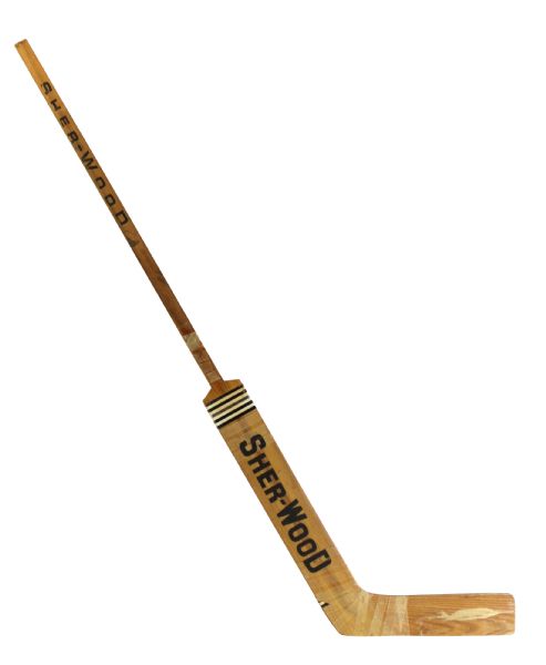 1970-79 Ken Dryden Montreal Canadiens Sherwood Professional Model Game Used Goalie Stick (MEARS LOA)