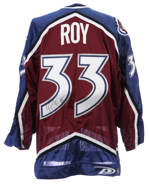 1990-2000s Colorado Avalanche Professional & Retail Model Jersey Collection - Lot of 8 w/ Patrick Roy Signed & More (MEARS LOA/JSA)