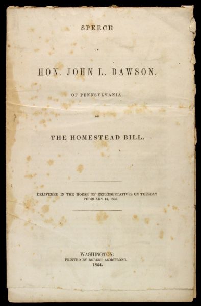 1836/1854 Two Different Original Period Copies Of Speeches Given Before Congress 