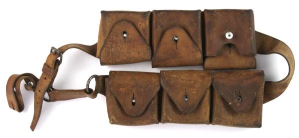 1939-45 circa WW2 Era Unknown Leather Ammo Bandolier