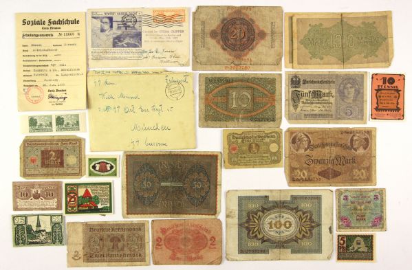 1930-45 circa German Currency and Ephemera 