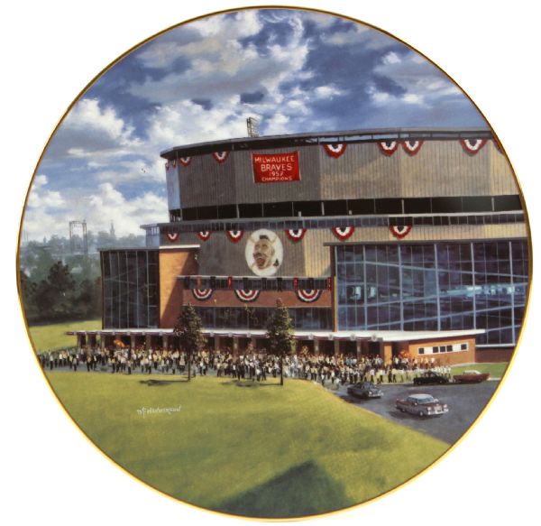 1994 Milwaukee Braves County Stadium Home of the 1957 Champions Limited Edition Delphi Commemorative Plate